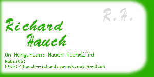 richard hauch business card